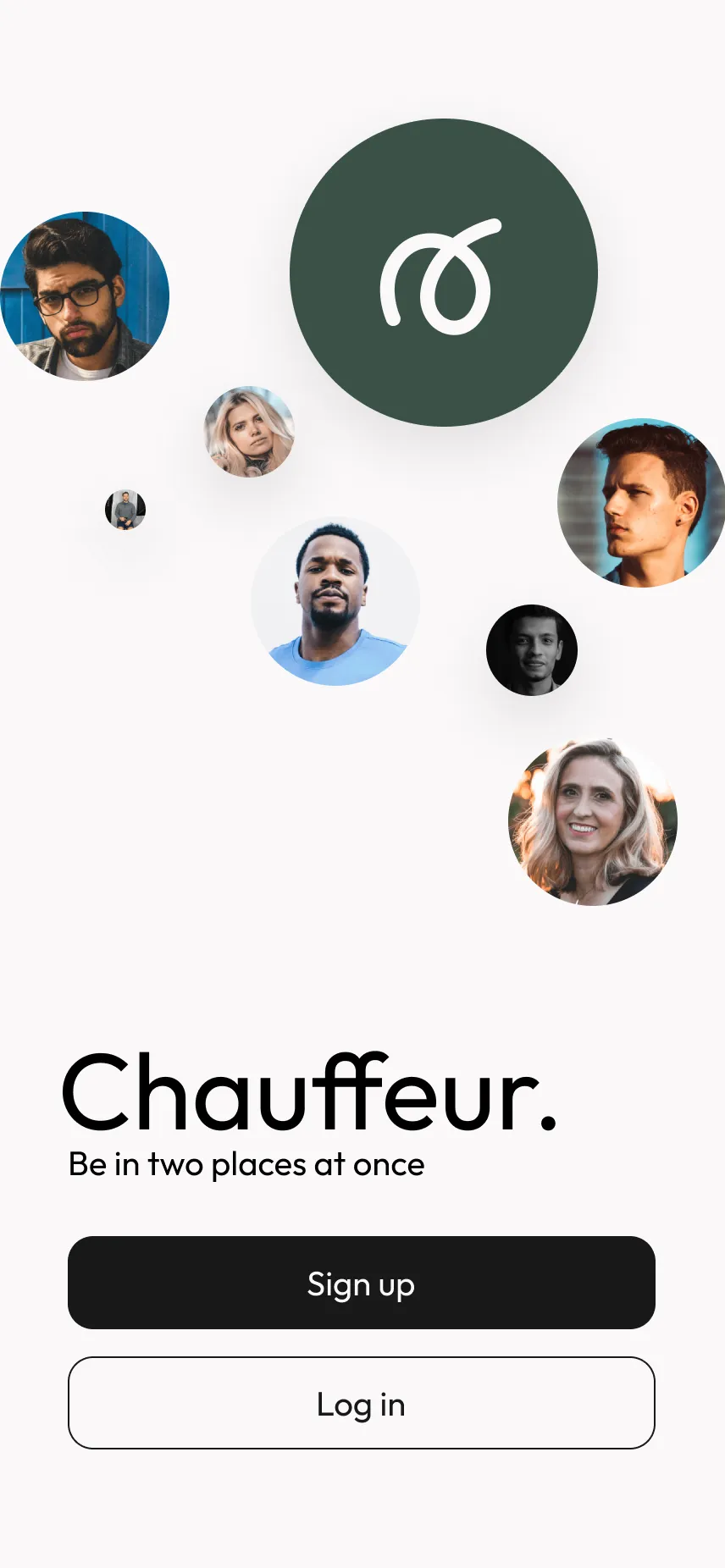 Chauffeur sign-up screen