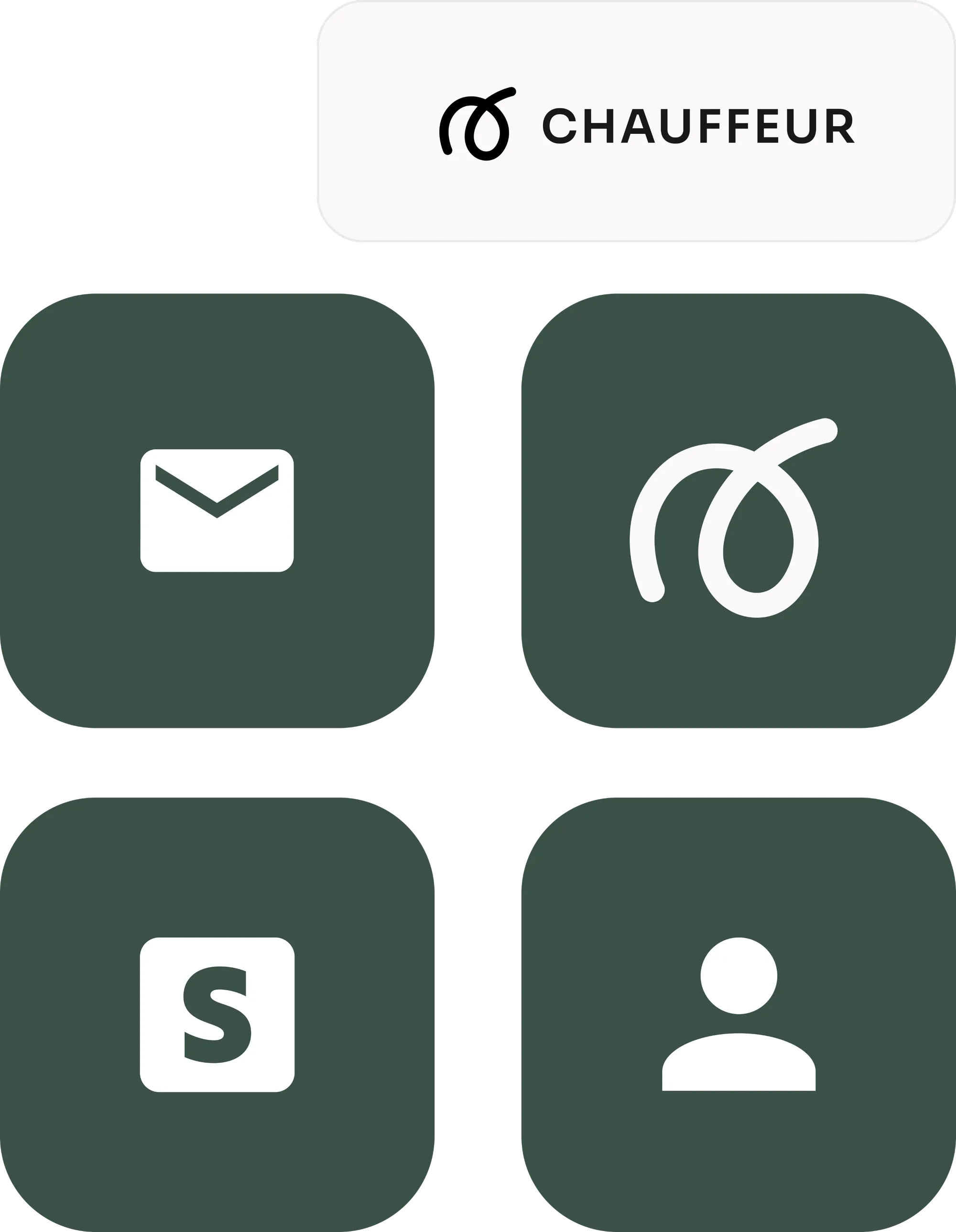 Chauffeur icon set